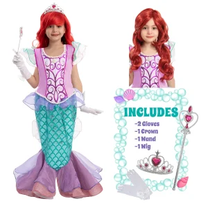 Girls Mermaid Princess Halloween Costume