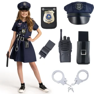 Girls Police Officer Halloween Costume