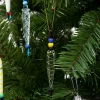 12pcs Christmas Tree Colorful Glass Icicle Ornaments