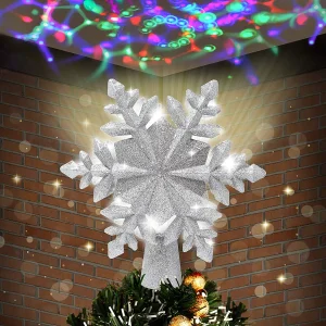 LED Snowflake Christmas Tree Topper