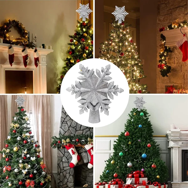 LED Snowflake Christmas Tree Topper