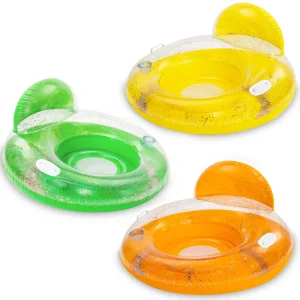 3pcs Inflatable Pool Float Chair with Cupholder