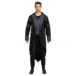 Mens Steampunk Gothic Tailcoat Victorian Costume