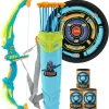 Green Bow and Arrow Toy Archery Set with LED Lights