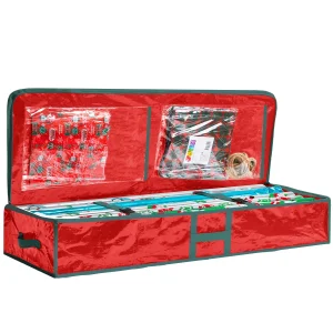 Red Christmas Gift Wrap Storage Box 40in