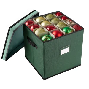 Green Christmas Ornament Storage Box