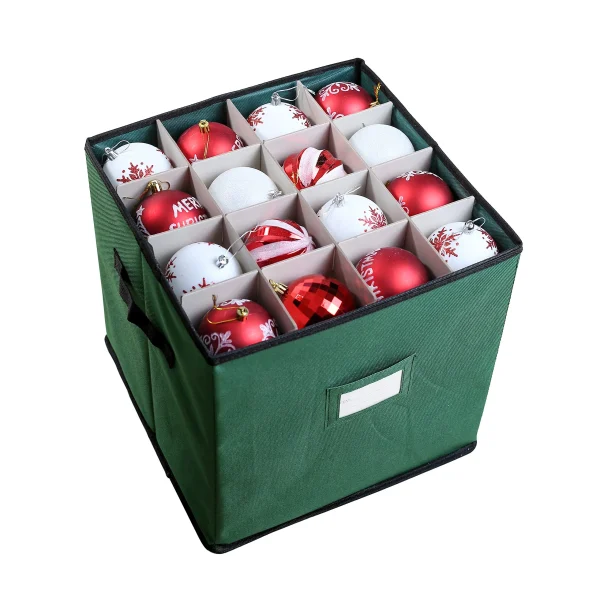 Green Christmas Ornament Storage Box