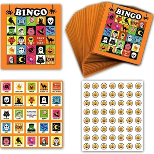 28Pcs Halloween Bingo Game Card for Kids