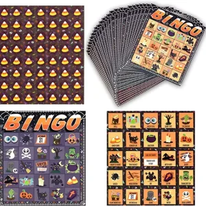 Halloween Bingo Card Games Set
