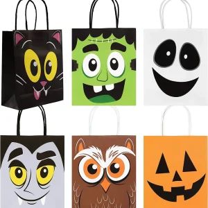 24Pcs Halloween Colorful Bags with Handles