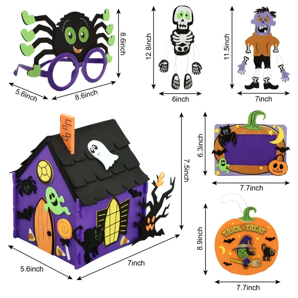 Halloween Foam Craft Kits with 3D Spooky Residence