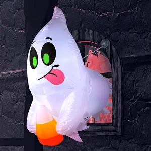 4ft Halloween Inflatable LED Ghost with Candy