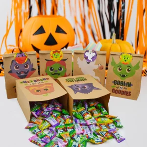 24Pcs Halloween Kraft Paper Candy Bag