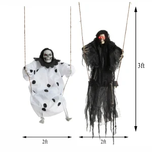 2pcs Swinging Skeleton Halloween Decoration