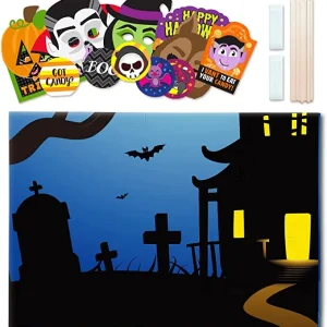 Halloween Cartoon Backdrop and Studio Props 6in x 4/5in