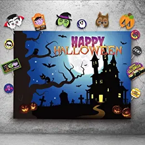 Halloween Cartoon Backdrop and Studio Props 6in x 4/5in