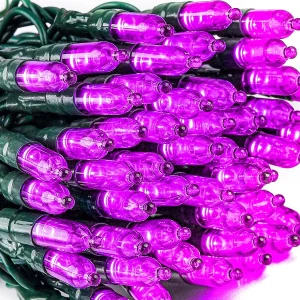 200-Count LED Purple Halloween String Lights 65.2ft
