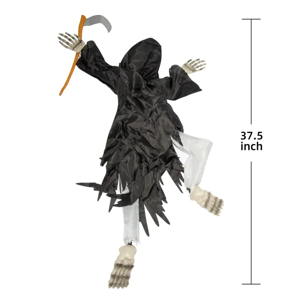 Halloween Wall Climber Grim Reaper Decoration 37.5in