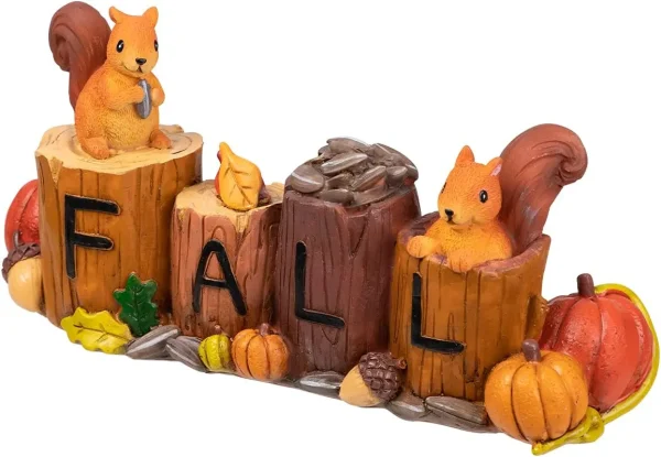 Hand-Painted Squirrel Fall Ornaments