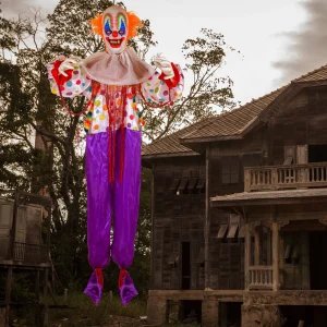 68in Hanging Animated Clown Halloween Decorations