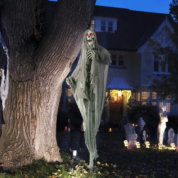 67in Hanging Light-Up Grim Reaper Halloween Decorations