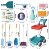 12Pcs Housekeeping Cart Cleaning Toy Set