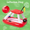 Inflatable Boat Pool Float with Canopy