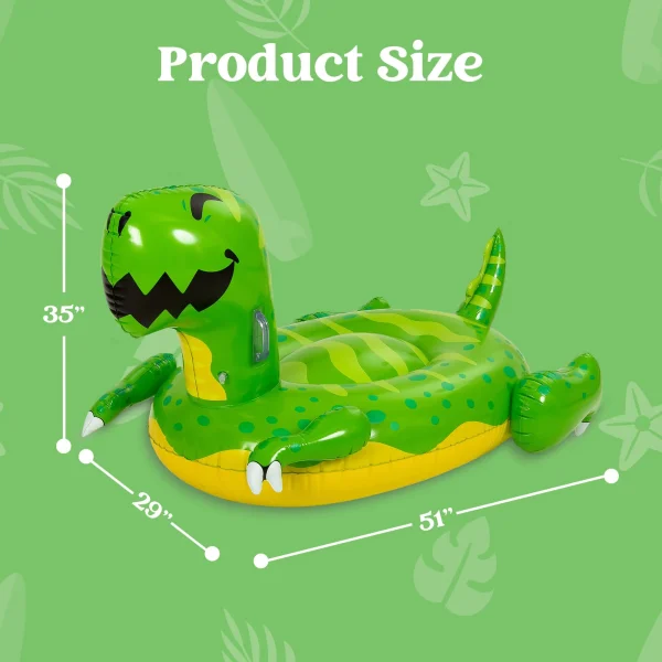 2pcs Inflatable Dinosaur and Peacock Pool Floats