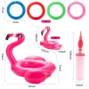 Flamingo Inflatable Ring Toss Game with 6 Drink Holders