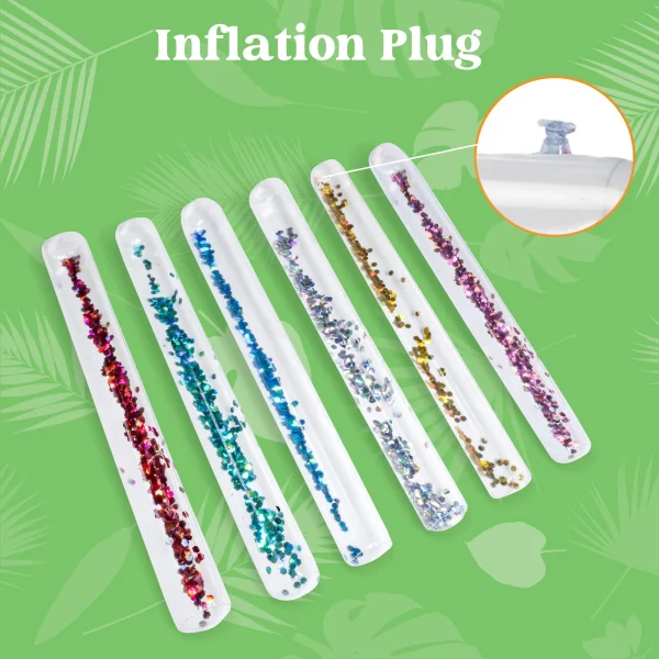 6pcs Inflatable Pool Noodles with Coloured Glitter