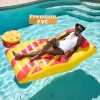 Inflatable Floating Pool Recliner Lounger with Cooler