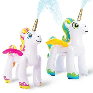2pcs 48in Kids Large inflatable ride a unicorn costume Water Sprinkler