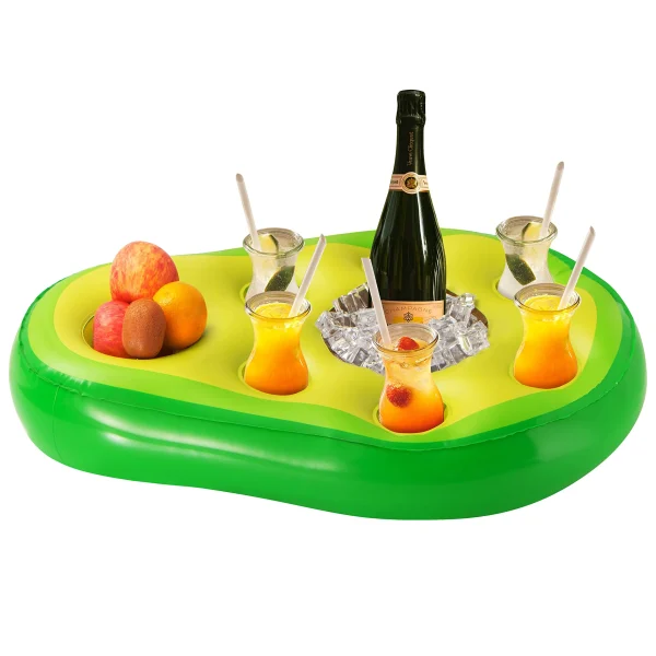 Inflatable Avocado Cooler Drink Holder Floating Tray - SLOOSH