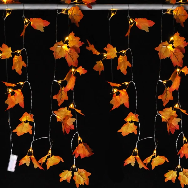 3Pack 8.2ft LED Maple Leaves Thanksgiving String Lights