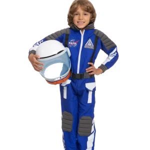 Kids Blue NASA Pilot Astronaut Halloween Costume