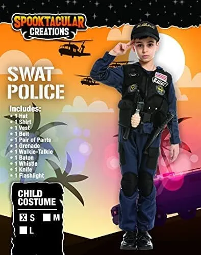 Fun Kids Police SWAT Halloween Costume