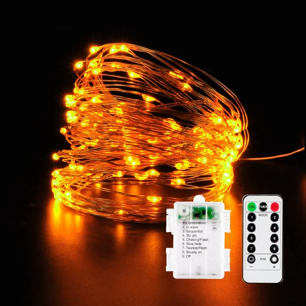 LED Christmas Orange String Lights 32.8ft