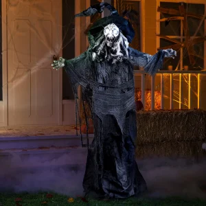 LED Halloween Animated Standing Witch Decoration 91.7in