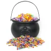 Large Black Halloween Candy Cauldron 7.5in