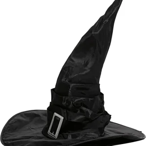 Large Ruched Black Witch Hat Role Play Cosplay Accessaries – Adult