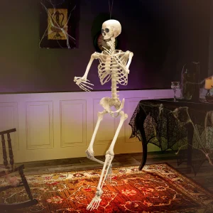 Life Size Halloween Skeleton with Movable Joints 5ft