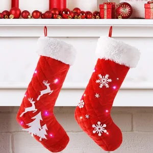 2pcs Light Up Christmas Stockings