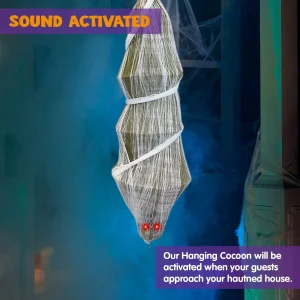 68in Light up Animated Hanging Cocoon Corpse