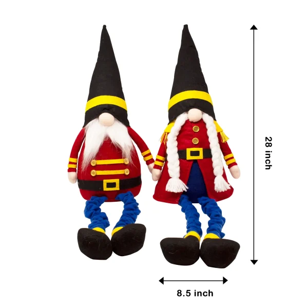 Standing Christmas Gnome Couple Decoration 23in