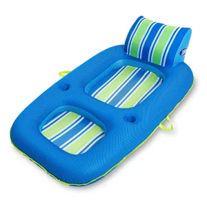 Inflatable Pool Float Lounger with Headrest