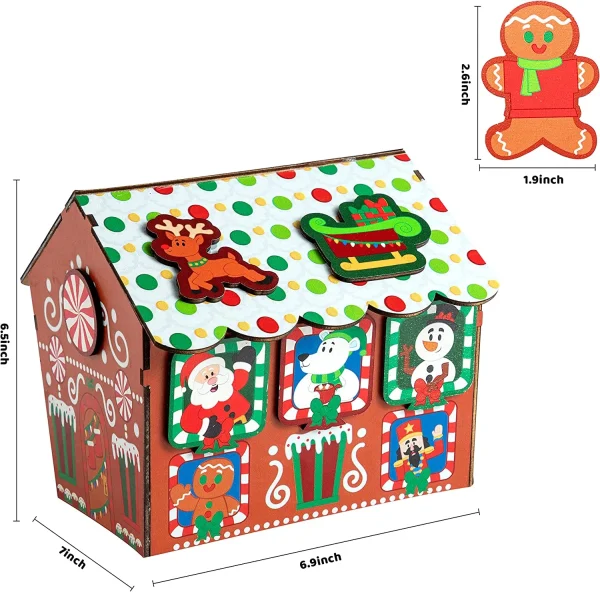 12 Days Wooden Gingerbread House Advent Calendar