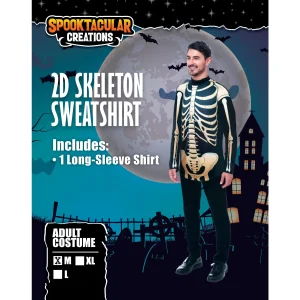 Mens Skeleton Halloween Sweatshirt