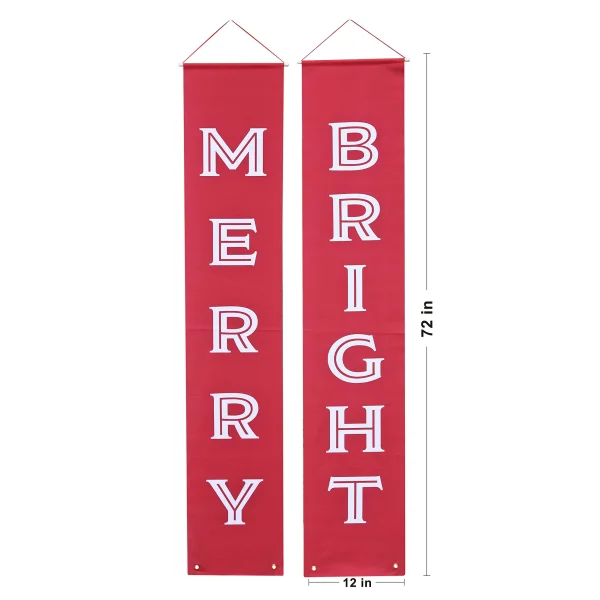 Merry And Bright Christmas Door Banners