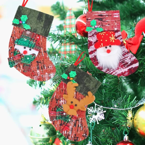 3D Mini Christmas Stocking Decoration 6in