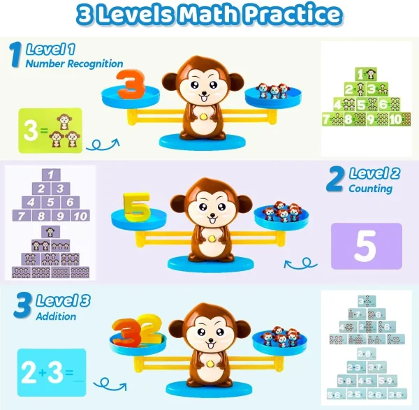 65Pcs Monkey Math Game